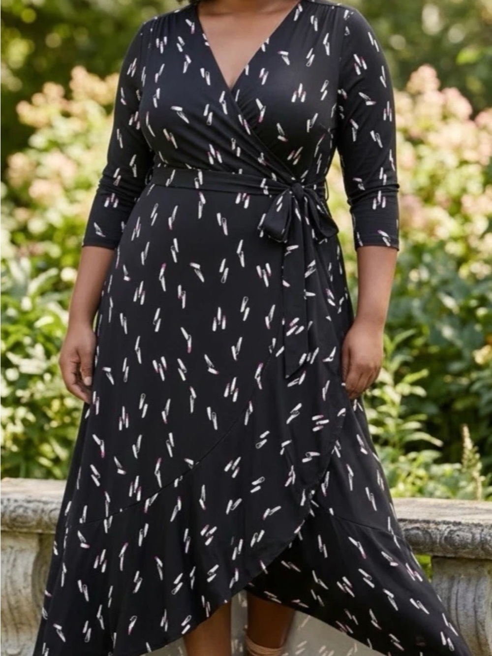 Lane Bryant Lipstick Stretch Jersey Knit
Faux Wrap Hi Low Maxi Dress. Size 18/20